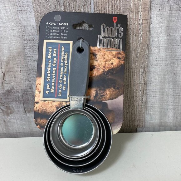 Measuring Cups Cook's 4 Pc. Stainless Steel NEW! - Picture 1 of 4
